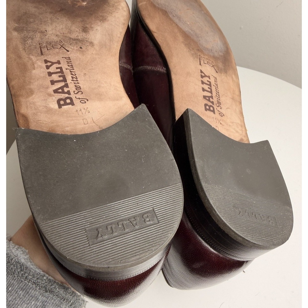 Bally Hardy Tassel Loafers Mens 11.5 D Oxblood Burgundy Leather‎ Nappa Flex - Picture 10 of 12